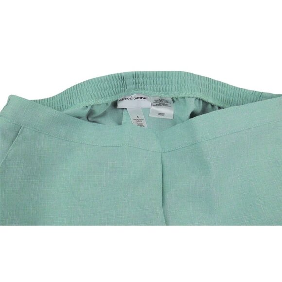 Alfred Dunner Pants Womans Mint Green Dressy Slacks Size 8 JH904 - Picture 2 of 4